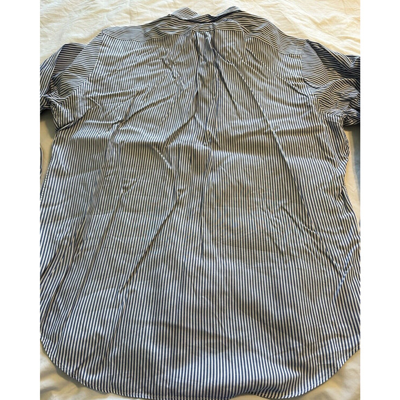 Ralph Lauren Classic Fit Blue/White Striped w/Blue Pony Button Shirt Size 16.5 - Picture 10 of 11